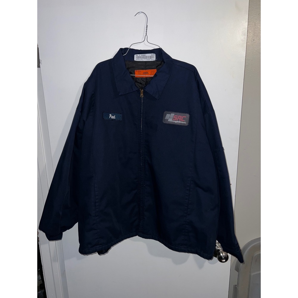 Cintas Mens 4XL Navy Blue Quilted Lined Work Jacket SRC Logistics Paul Patch
